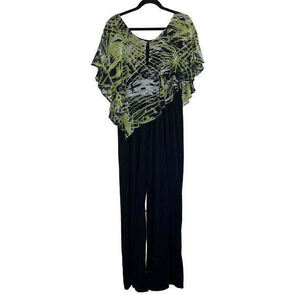 Vintage Cocomo Womens Sz M Jumpsuit Black and Green 1990s - Picture 1 of 4